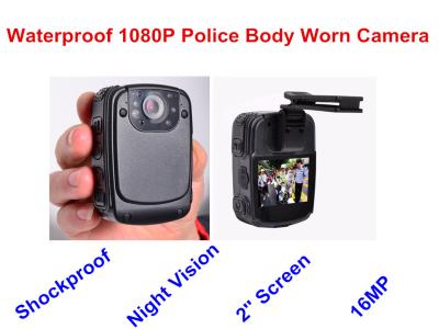 China Durable Black Mini Body Worn Video Camera LCD Square Screen ABS Material for sale