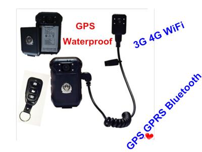 China Hands Free 4G Body Worn Camera Black , Police Uniform Camera FCC Approved for sale