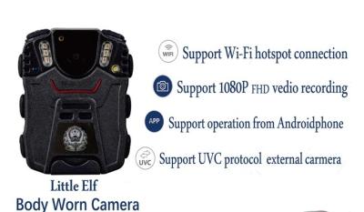 Chine Le mot de passe sans fil de caméras de corps de la police H.264 protègent la tension du port 3,3 d'USB 2,0 à vendre