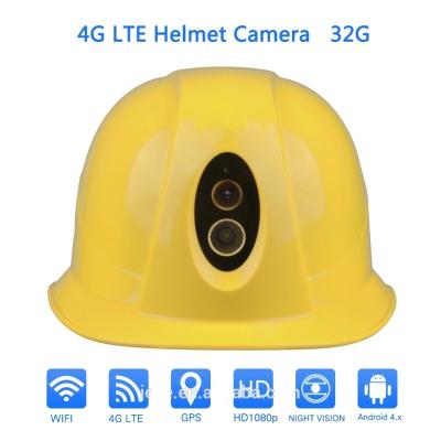 China 4G Android-de Helmcamera van de Systeemveiligheid voor Bouw 2 Manier Audiolive streaming Te koop