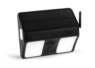 China 1080P pir Solar Board battery Powered WiFi Wireless Floodlight Solar Security Camera Yard for sale