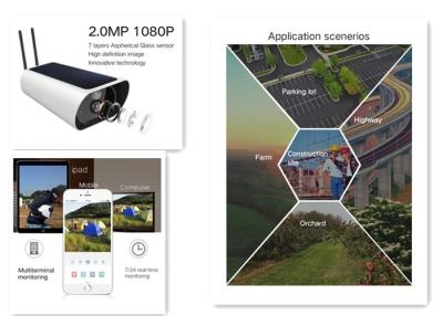Китай Беспроводная камера инфракрасн Wifi камеры потребления низкой мощности солнечная водоустойчивая с камерой функции PIR на открытом воздухе продается