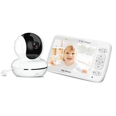 China HD Night Vision Digital Video Monitor Remote Swivel 5 Inch Wireless Baby Monitor for sale