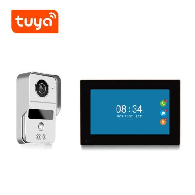 중국 2.4 Ghz Wireless Wifi Video Door Phone Tuya App 10.1 Inch Touch Indoor Display 판매용