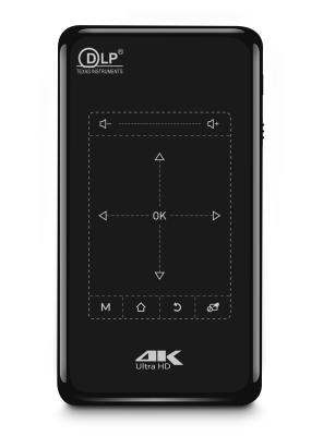China Portable Mini DLP 4K Pocket Projector Decoding 3D Playback IR Control for sale