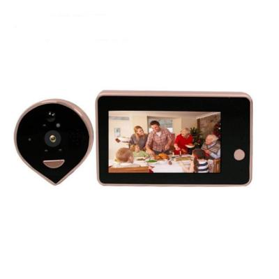 China Peephole WIFI Video Doorbell Battery Powered With 4.3 Inch High Definition LCD for sale