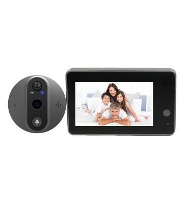 China Wifi Peephole Video Doorbell Low Power With 4.3 Inch High Definition LCD for sale