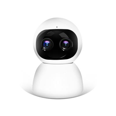 China 1080P WIFI Home Dual Lens CCTV Camera Night Vision Face Recognition for sale