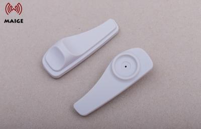 China White Garment Security Tag , Shop Magnetic Tags 84 * 30 * 19 Millimeter for sale