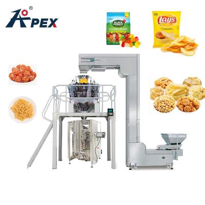 China Biscuit Chocolate Bean Snacks Sealing Nuts Granule Vertical Rice Candy Potato Chips Automatic Pouch Sugar Food Packing Machine for sale