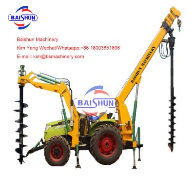 China Custom Made Tractor Post Hole Borer , Large Post Hole Digger For Kubota Tractor for sale