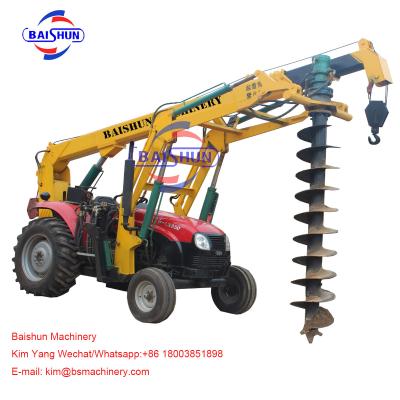 China Hydraulic High Power Hole Digger Machine / Large Tractor Post Hole Digger for sale