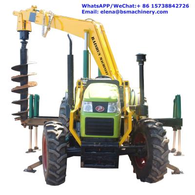 China High Speed Pole Erection Machine For Frozen Soil 150-2000mm Drilling Diameter for sale