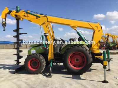 China Custom Bucket Mounted Post Hole Digger / Telegraphic Project 3 Point Post Hole Digger for sale