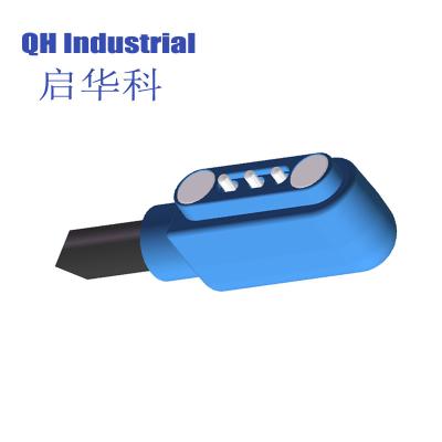 China 3Pin Austria Magnetic 2Pin Male And Female 1A Connector For Apple  4Pin Pogo Pin Magnetic Charger With Cable   for sale