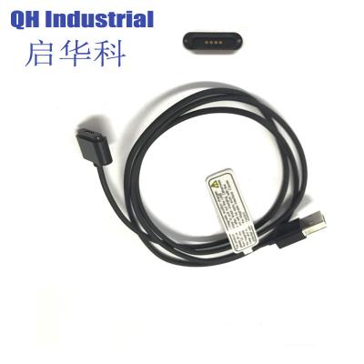 China 4Pin 2.0mm Pitch Republic Of Korea ISO RoHS REACH USB Connector Magnetic Pogo Pin Charger Connector for sale
