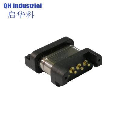 China 4Pin 2.54mm Pitch Male and Female 1Amp 2Amp Spring Force 500gf Magnetic Pogo Pin Connector for sale
