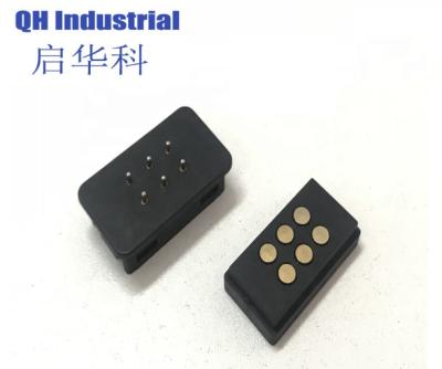 China 6Pin Male Female 1A 2A 3A House-hold Application Device Smart  Device Magnetic Pogo Pin Charging Power Connector for sale