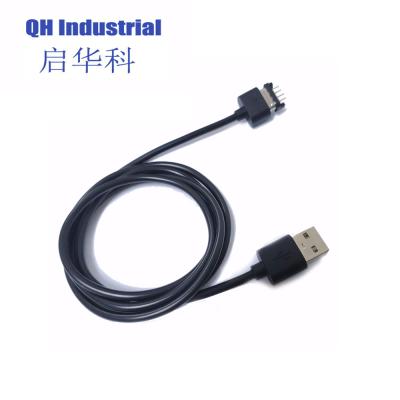 China 4Pin 2.54mm Pitch 1A 2A 3A Male Female Magnetic Pogo Pin Cable Connectors with USB for sale