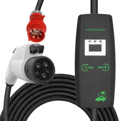 China AC EV Charger Type 2 IEC62196 11kw 22kw Portable EV Charger Electric Car Charger for sale
