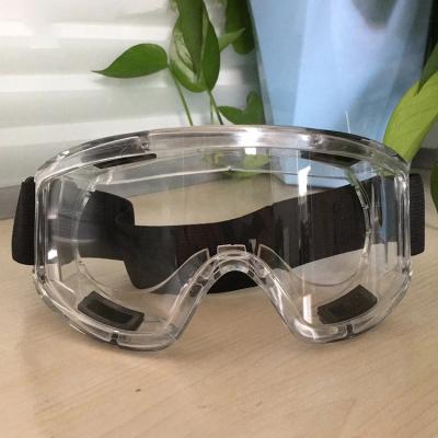 China Transparent Medical Safety Goggles PC Lens Dust Proof Adjustable Valve Design for sale