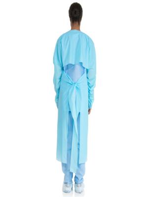 China Long Sleeves Disposable Plastic Aprons , Blue Disposable Polyethylene Aprons for sale