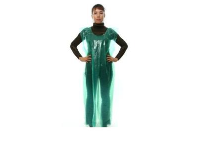 China Biodegradable Adult Disposable Aprons , Disposable Polyethylene Aprons With Round Neck for sale
