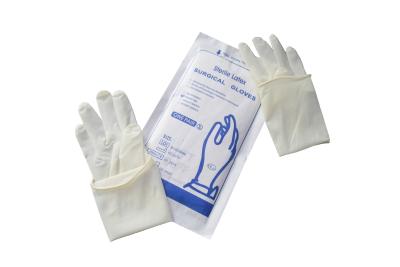 China Rubber Latex Surgical Gloves Powder EO / Gamma Sterilization For Protection for sale