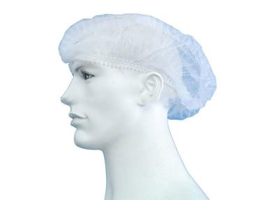 China Non Woven Material Disposable Surgeon Cap Hair Nets Lightweight 10gsm Thickness for sale
