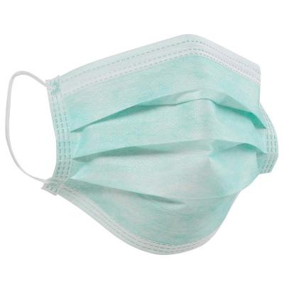 China Weiche WegwerfGesichtsmaske des gesichtsmaske-einfache Atmungs3 Falten-Wegwerfgrün-pp. zu verkaufen
