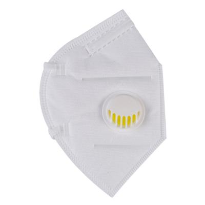 China White Color Folding FFP2 Respirator Mask Hanging Ear Type For Public Place for sale