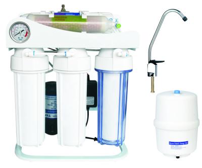 China Home Auto Flush 50-100gpd Reverse Osmosis Water Purification System for sale