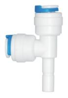China Stem / Ping In Tee Adapter Quick Disconnect Water Hose Fittings ,  Blue Water Hose Connectors for sale
