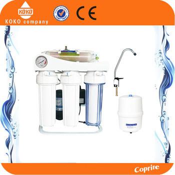 China Residential / Household Reverse Osmosis Water Systems Plastic With Pressure Gauge for sale