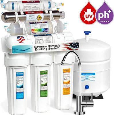 China PH 8.5 Ro Water Filter Reverse Osmosis Drinking Water System With UV Lamp ROHS for sale