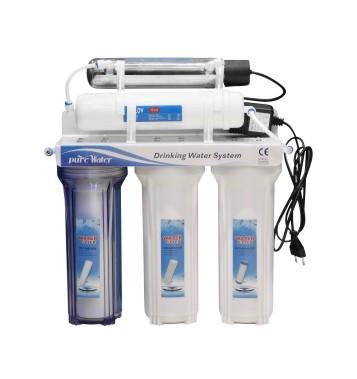 China White Color Reverse Osmosis Water Filtration System With UV Filter Cartridge for sale