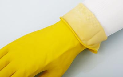 China Household latex gloves for janitorial, food production and light industrial applications for sale