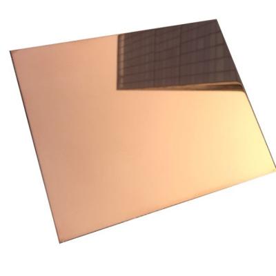 China 304 8K Finish Rose Gold Color Stainless Steel Sheet Decoration for sale