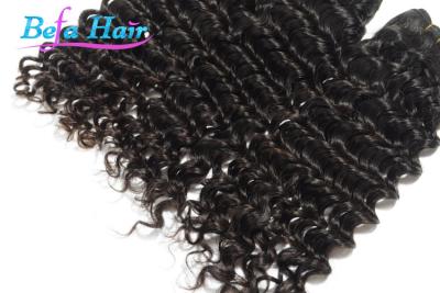 China Goddess Deep Wave 22 Inch / 23 inch Indian Virgin Human Hair Extensions Weave for sale