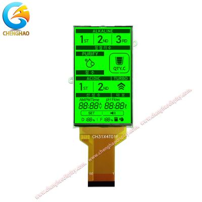 China 50 pines Panel LCD monocromo FPC 1/4 de trabajo 1/3 método de conducción de sesgo con luz de fondo verde en venta