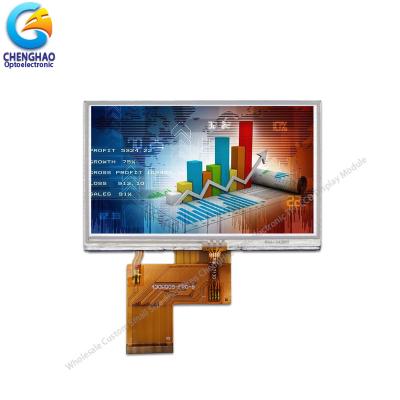 China monitor Resistive do transistor de filme fino da polegada 480x272 da exposição 4,3 de 230cd/M2 FPC LCD à venda