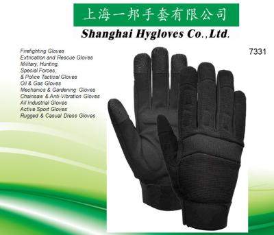 中国 黒いパッドを入れられた摩耗の手袋と耐久用具の処理装置の維持の機械工の手袋の安全働きの手袋 販売のため