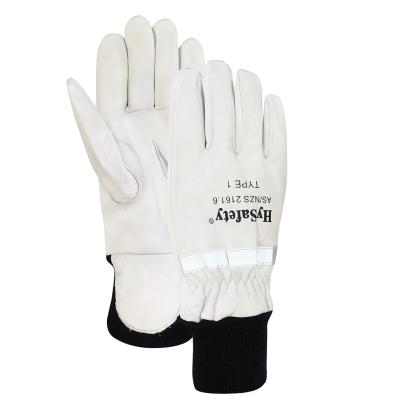 China AS/NZS 2161.6  Cow Grain Firefighting Gloves Puncture Resistance Type 1 for sale
