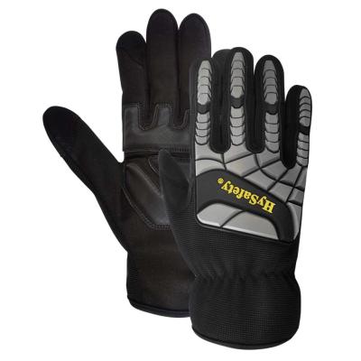 China Heavy Duty Size 7-12 Palm Padded Mechanics Wear Gloves Impact Protection High Grip for sale