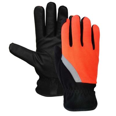 China Hysafety Orange Mechanic Winter Gloves PU Palm Thermal Mechanics Gloves for sale