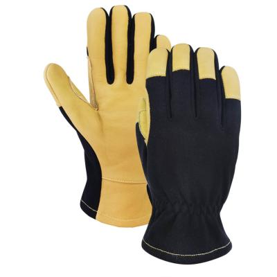 China 250 degrees Heat Resistant Work Gloves EN 659 Standard Leather Material for sale