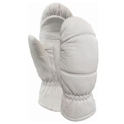 China White Goat Leather  Shell Ski Gloves For Men For Women Skateboarding Mittens Style for sale