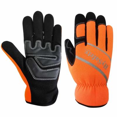 China General de la amortiguación de choque que maneja el mecánico Safety Gloves del nivel 5 de la destreza de los guantes en venta
