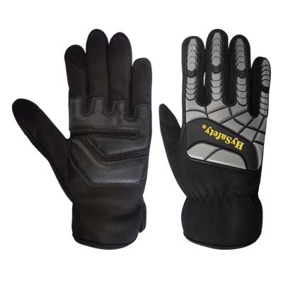 China TPR Impact Knock Reinforced Palm Hand Protection Gloves Mechanic Style Gloves for sale