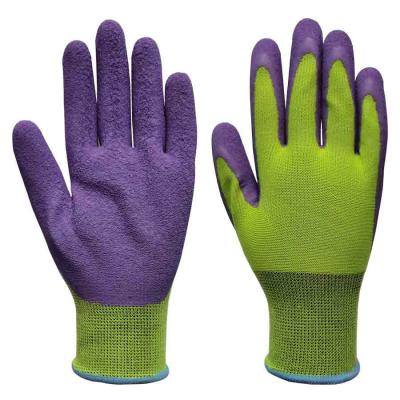 China Hysafety S to XL Latex Coated Work Gloves Firm Grip Pine Tree Gardening Gloves for sale